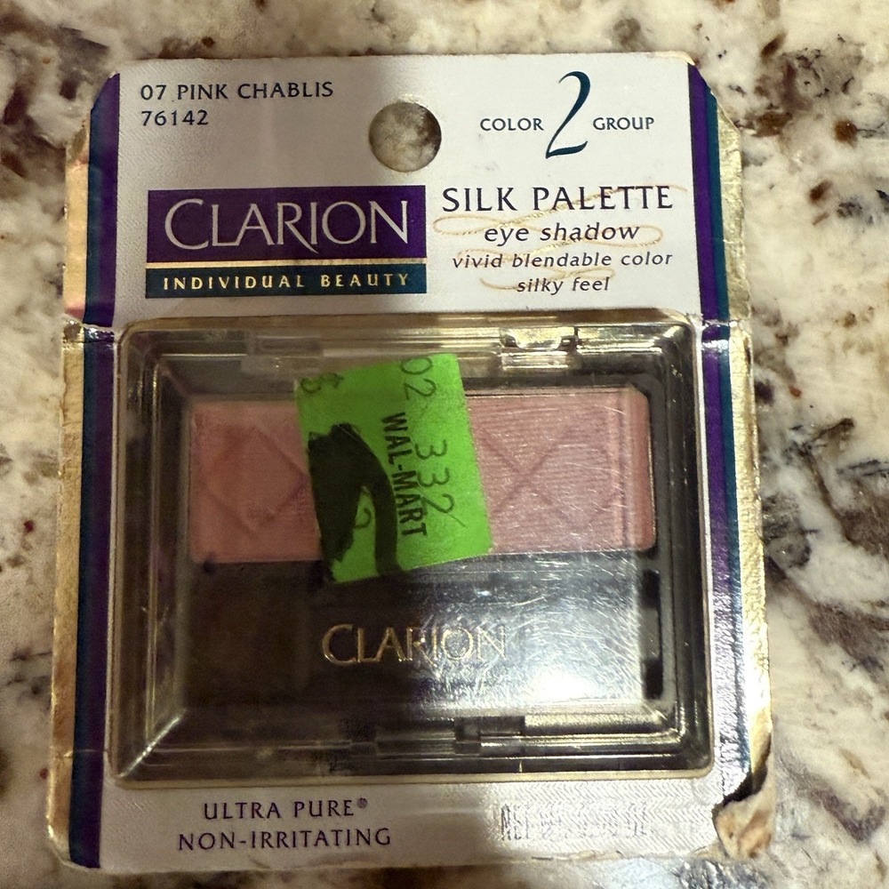 Clarion Eyeshadow VTG Silk Palette Eyeshadows Color Group 2 Pink Chablis 07 NOS